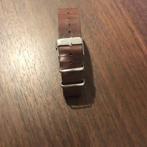 Leather Nato-style watch strap